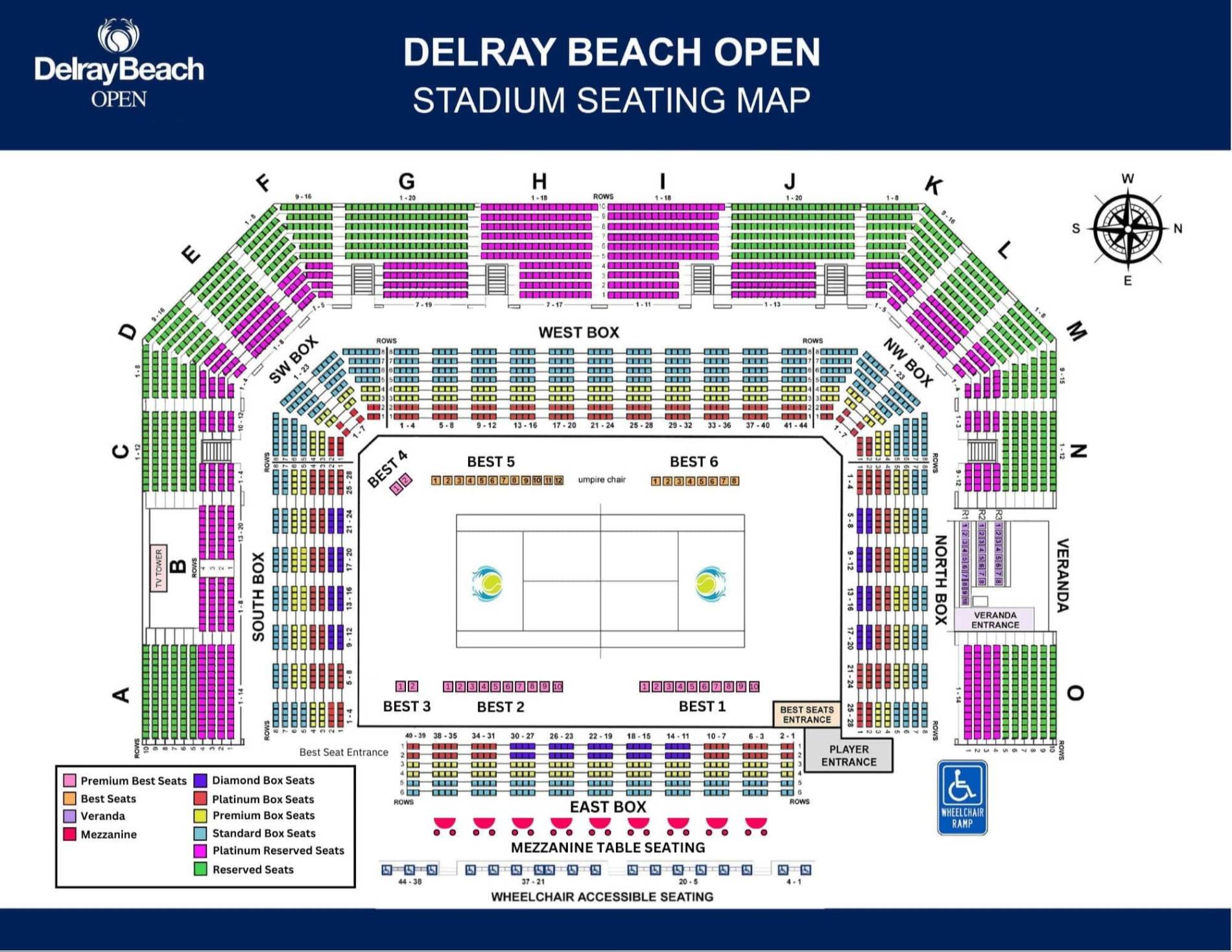 Delray Beach Tennis Center Map