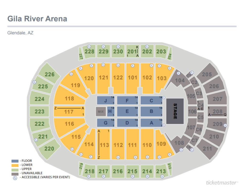Desert Diamond Arena Map