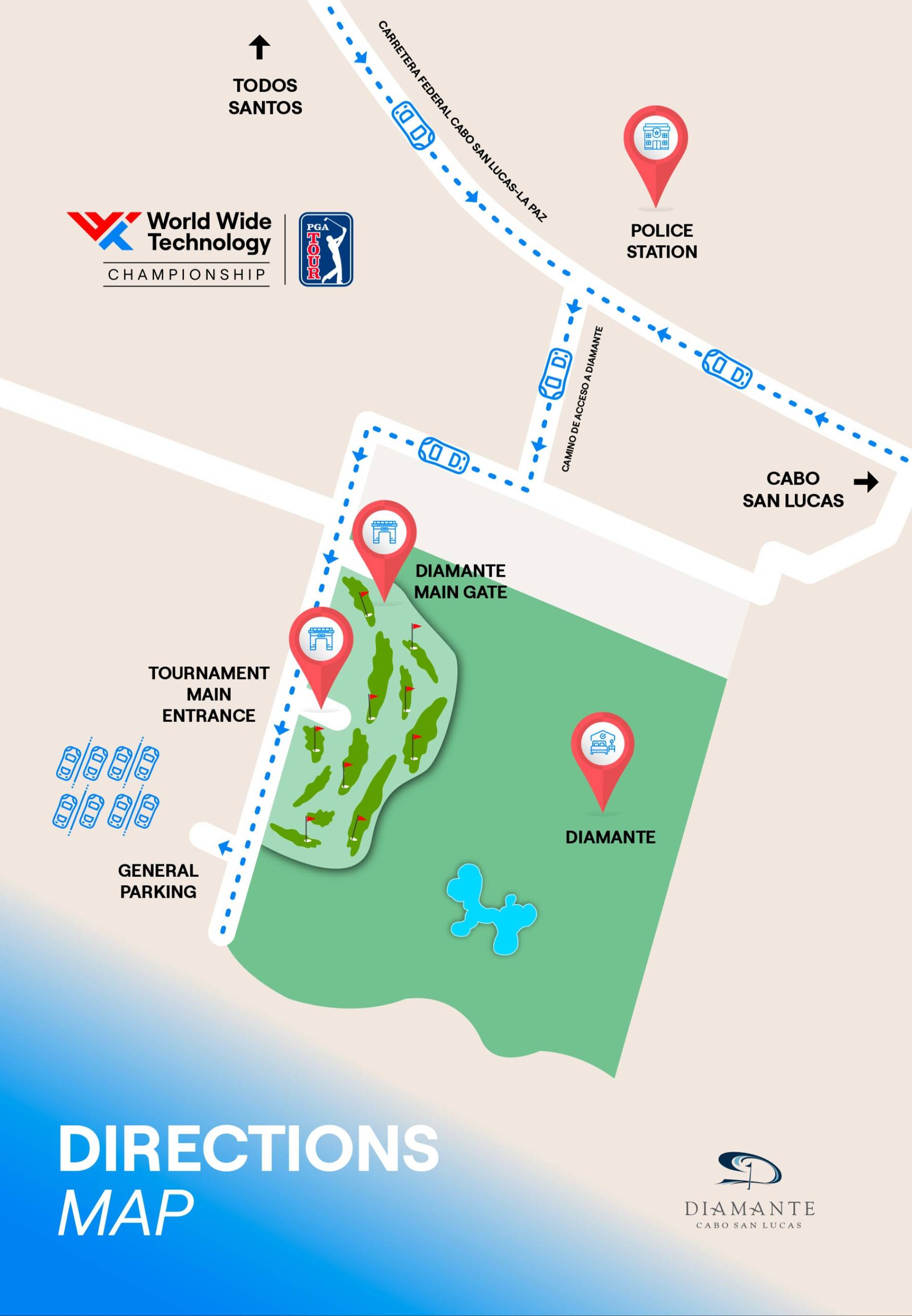 Diamante Cabo San Lucas Map