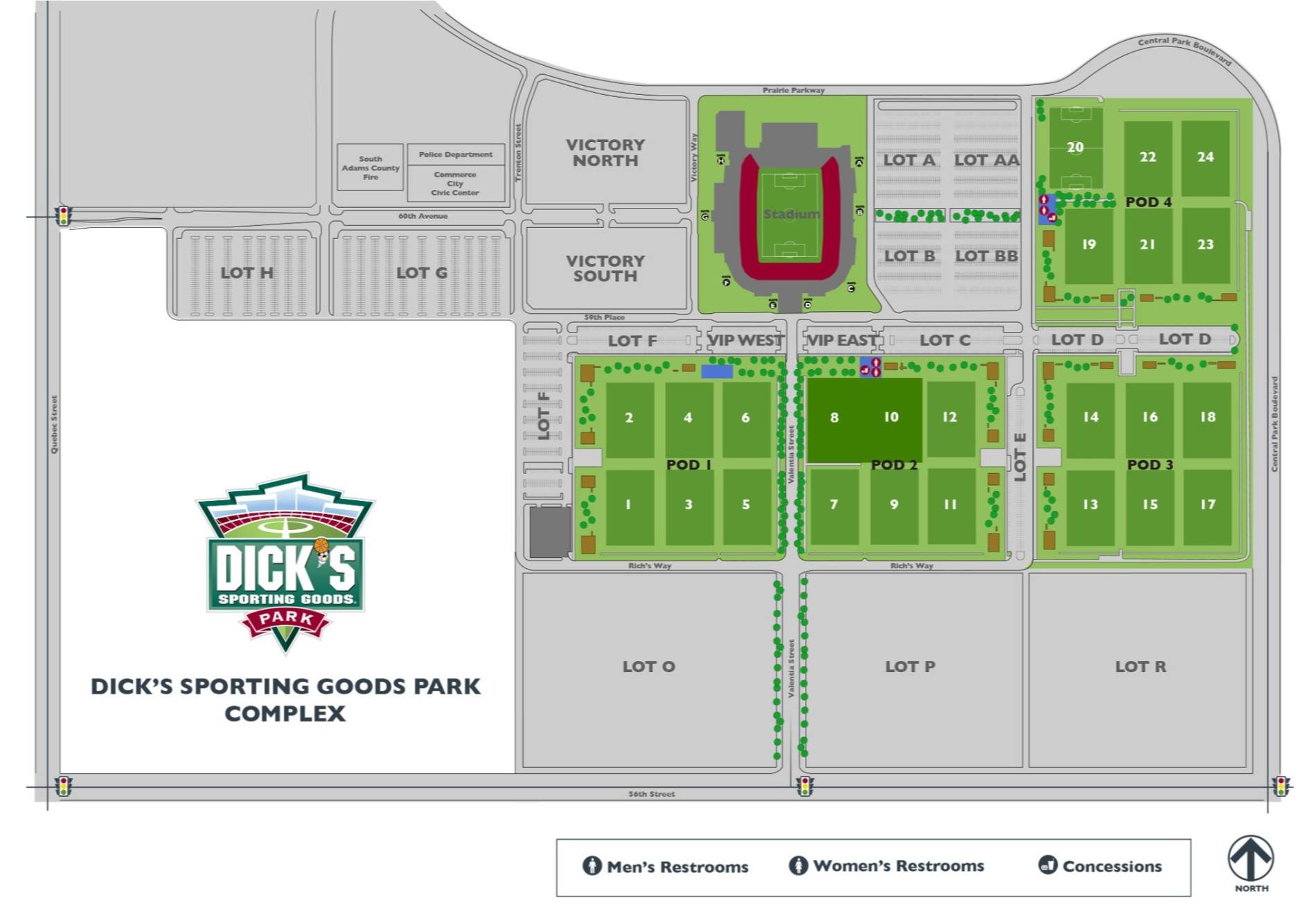 Dick's Sporting Goods Park Map