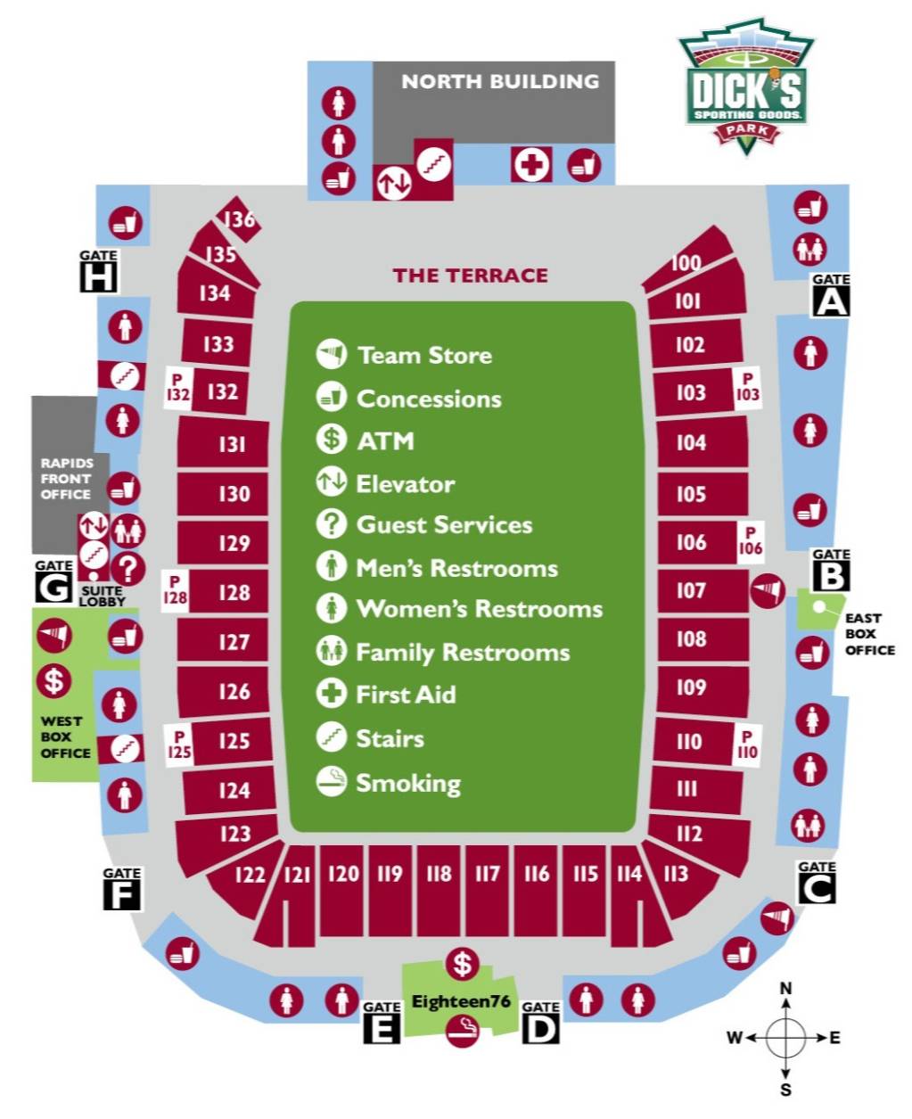 Dick's Sporting Goods Park Map