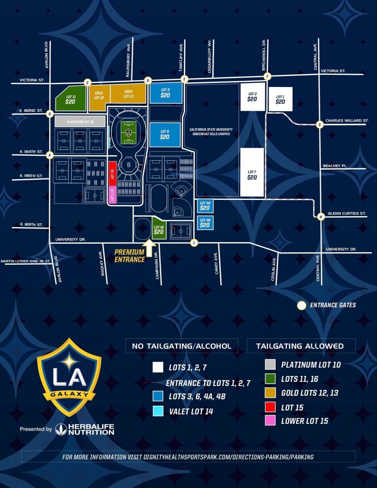 Dignity Health Sports Park Map