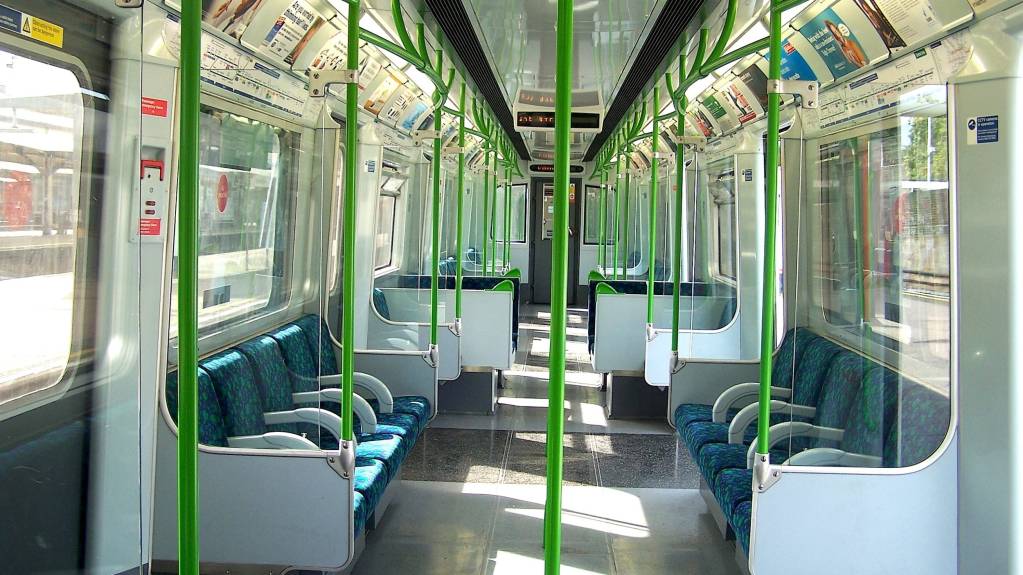 District Line carriage interior