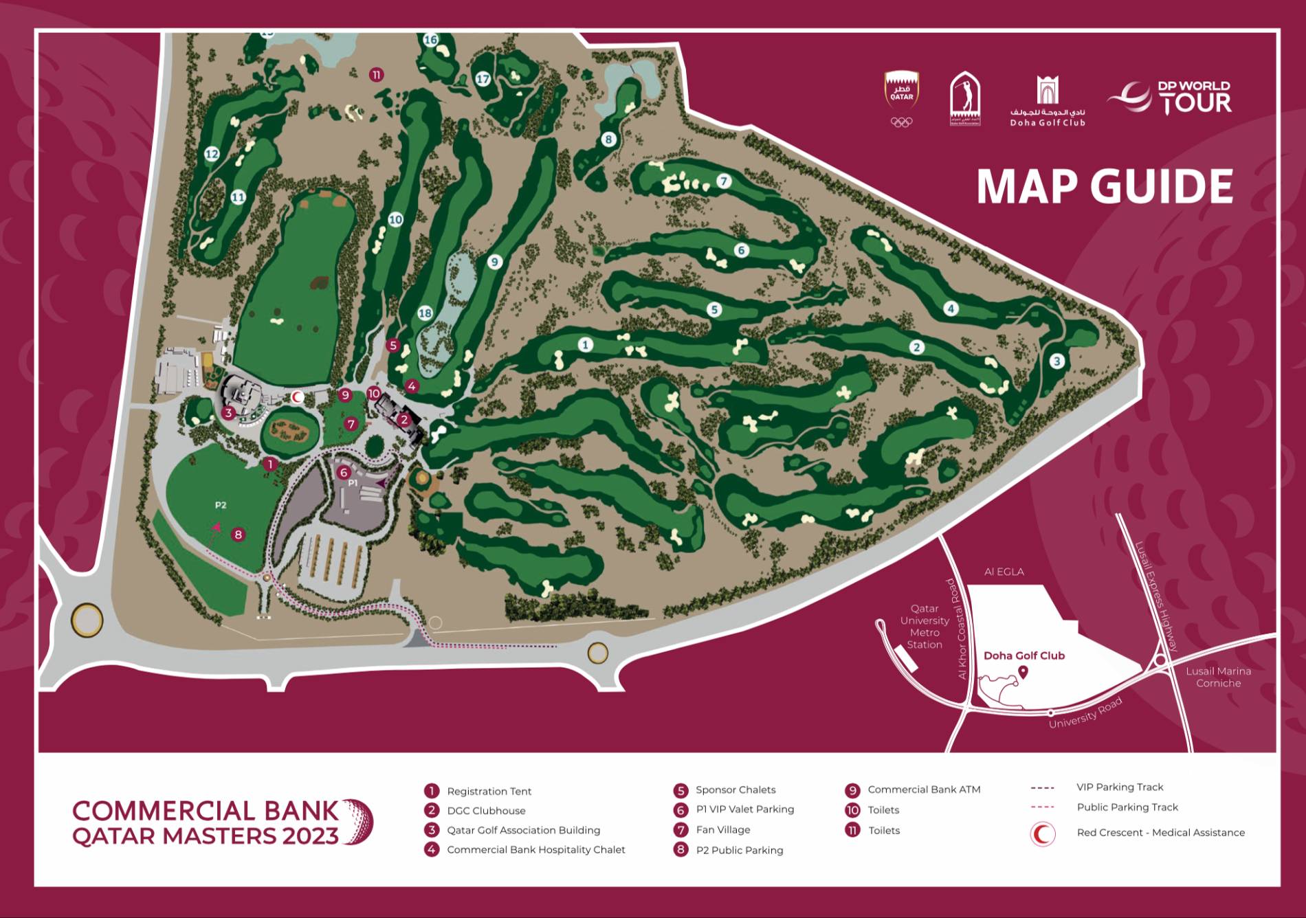 Doha Golf Club Map