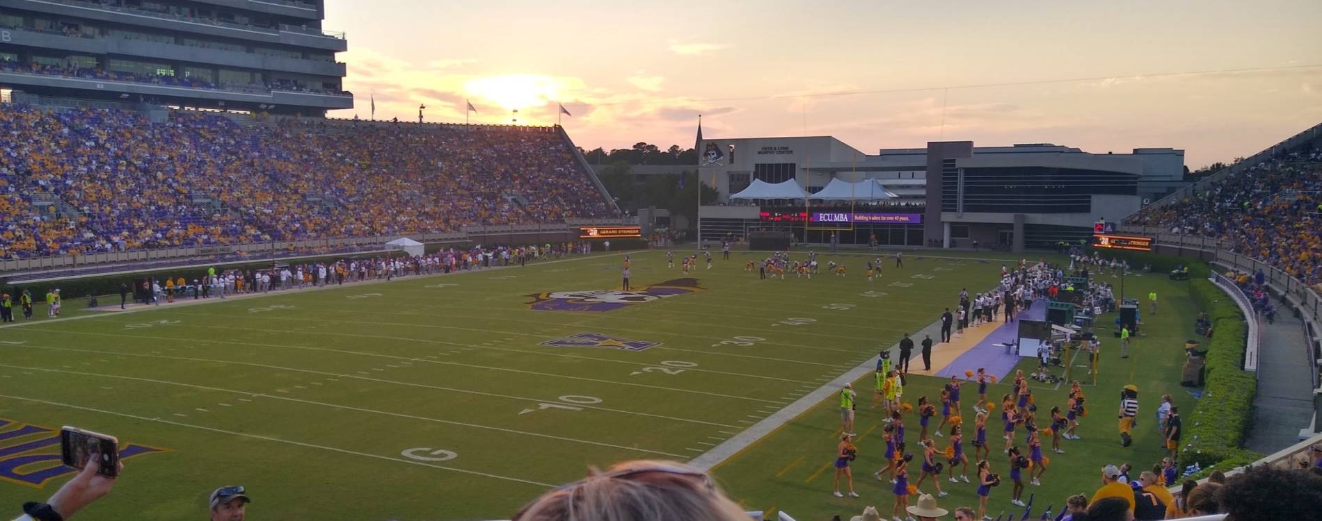 Dowdy–Ficklen Stadium is located on the campus of East Carolina University