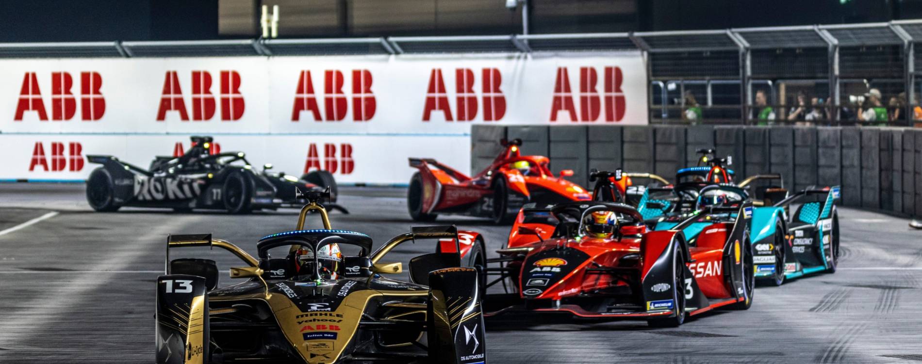 Drivers speed through the ExCeL