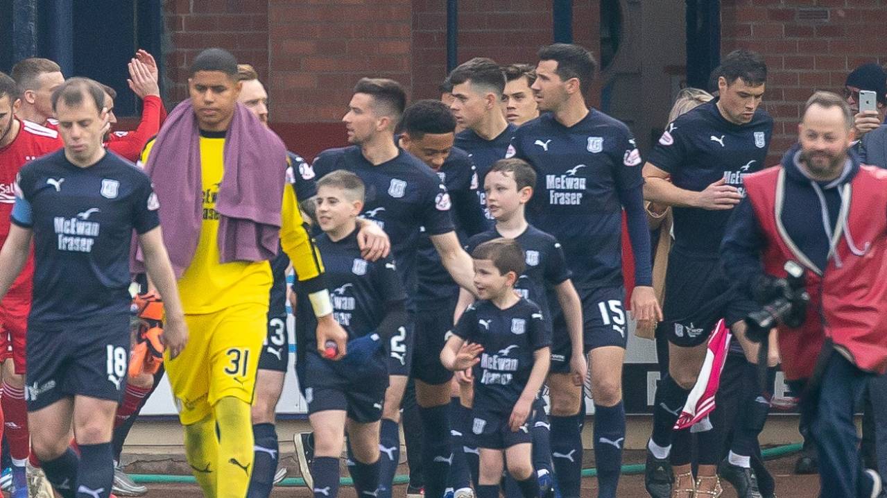 Dundee walk out for a match