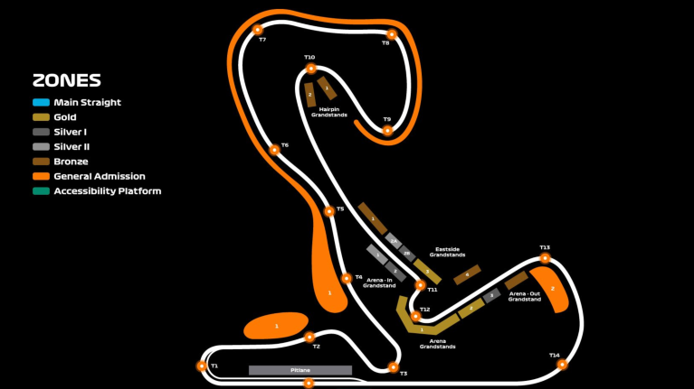 Dutch Grand Prix grandstand map