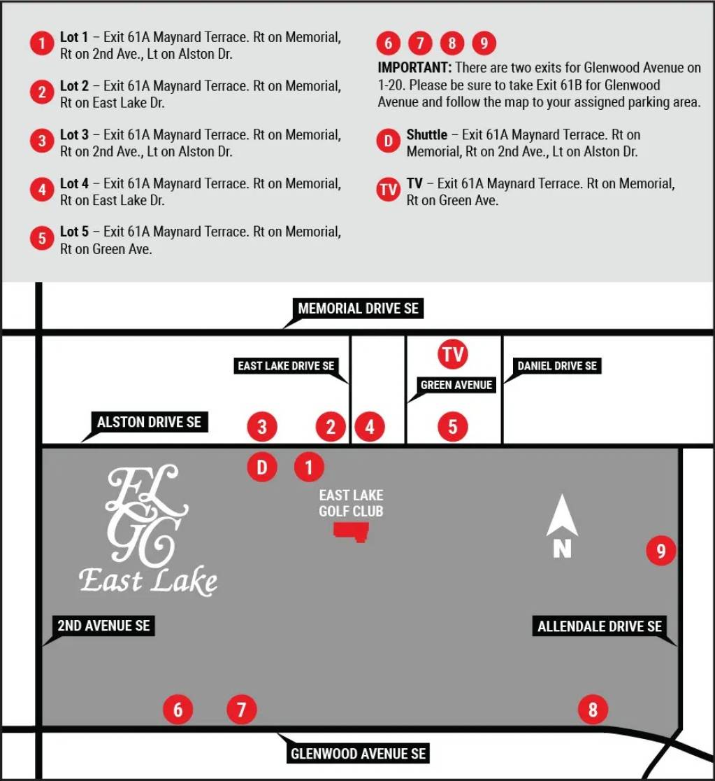 TRAVEL & PARKING The Tour Championship 1824 Aug 2025 East Lake