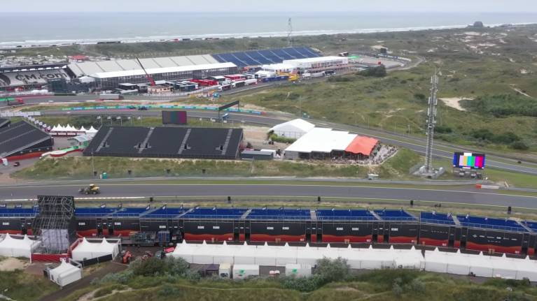 Eastside 2A and 2B are the blue grandstands