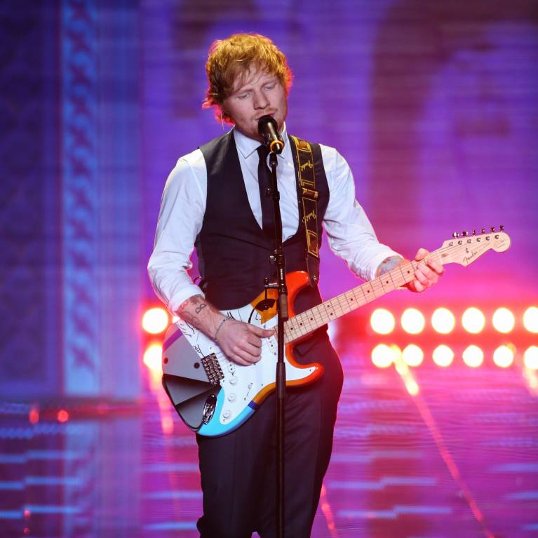 Ed Sheeran at the annual Victoria's Secret fashion show