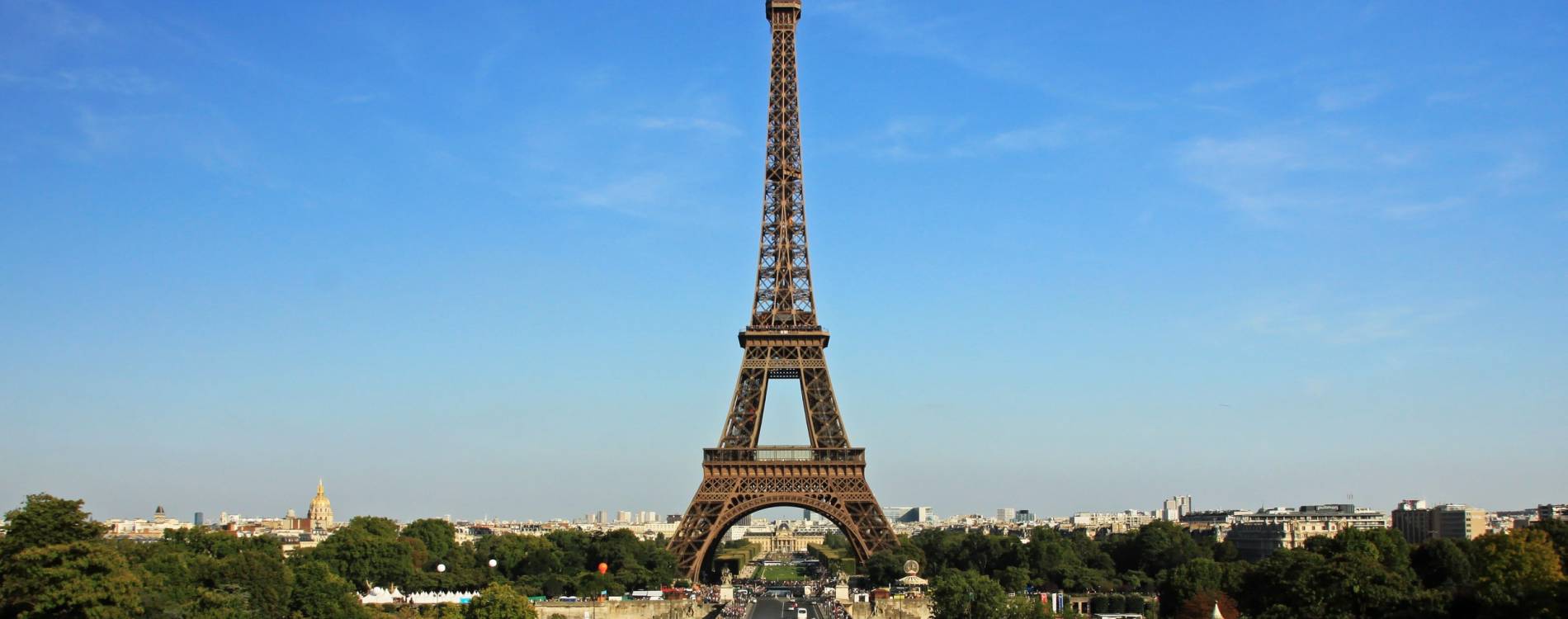 Eiffel Tower and Jardins du Trocadéro from the Palais de Chaillot, Paris
