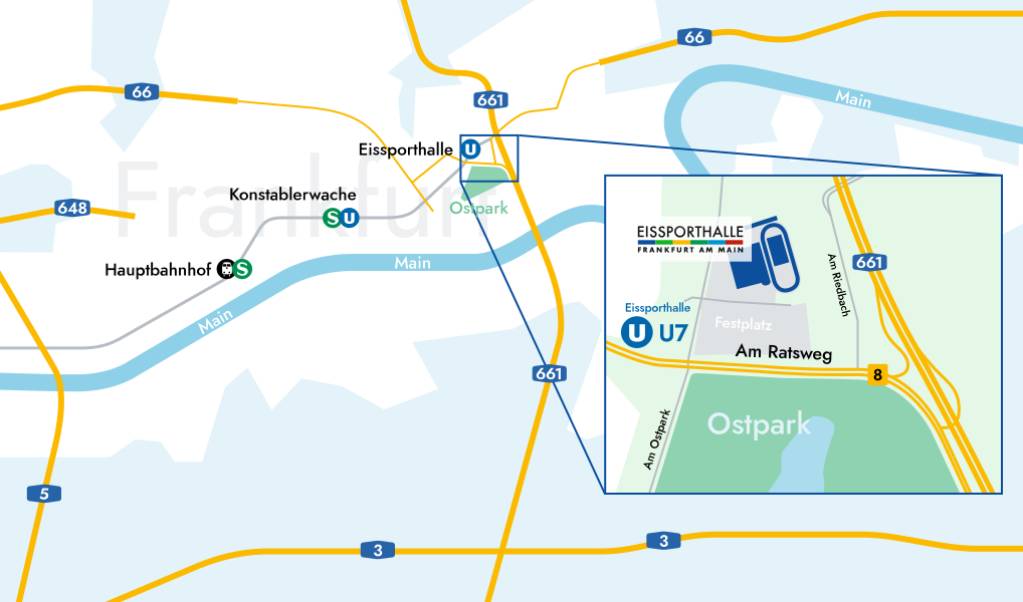 Eissporthalle Frankfurt Map