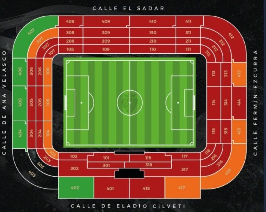 Estadio El Sadar Map