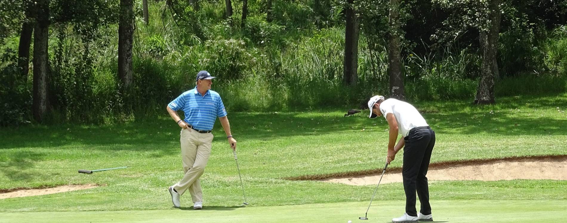 Ernie Els and Seve Benson at the Joburg Open