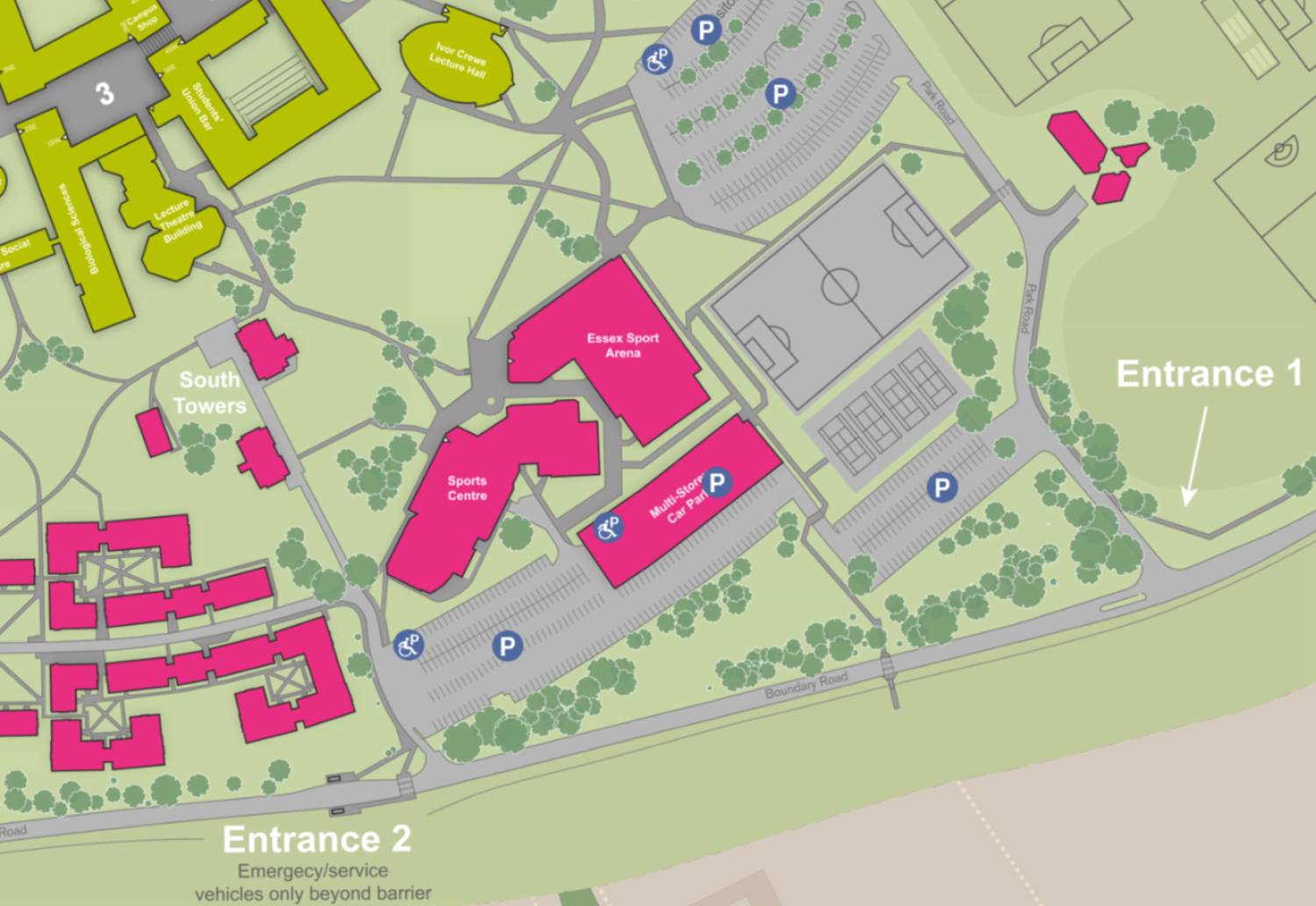 Essex Sports Arena Map