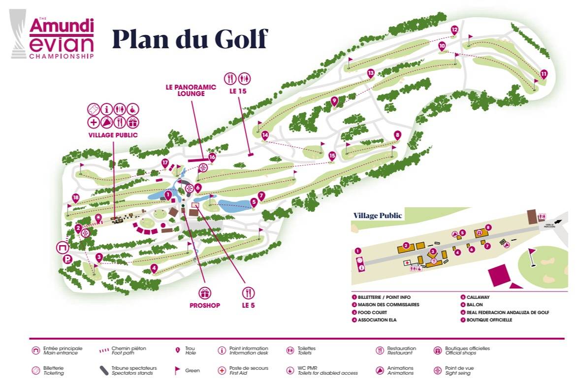 Evian Resort Golf Club Map