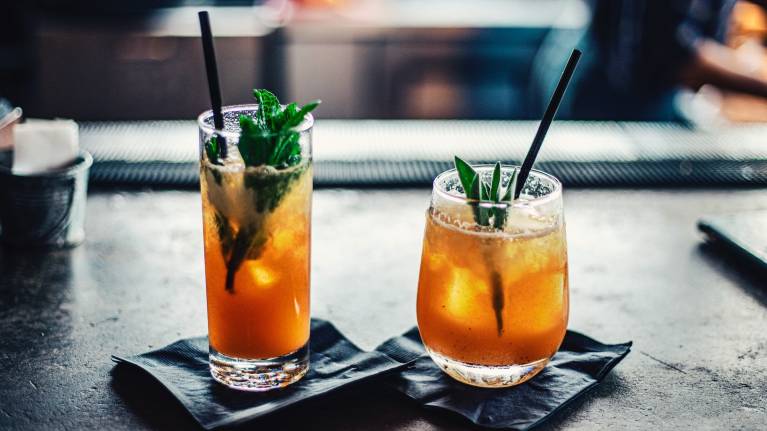 Example of drinks that might be served at the International Bar