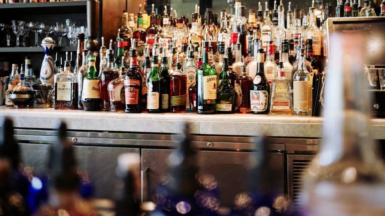 Example of full-service bar (this image is not a direct representation of Kyle Field)