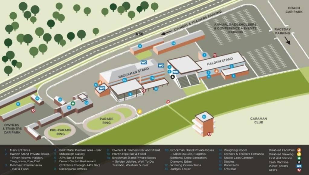 Exeter Racecourse Map