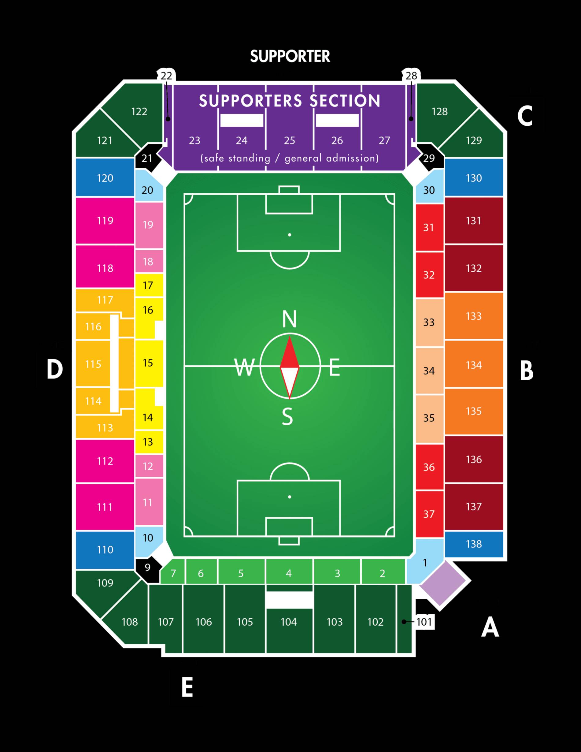 Midfield East Premium (Sections 33-35) | Orlando City vs Charlotte FC ...