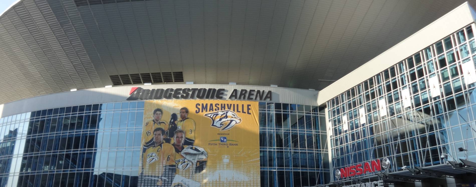 Exterior of Bridgestone Arena in Nashville