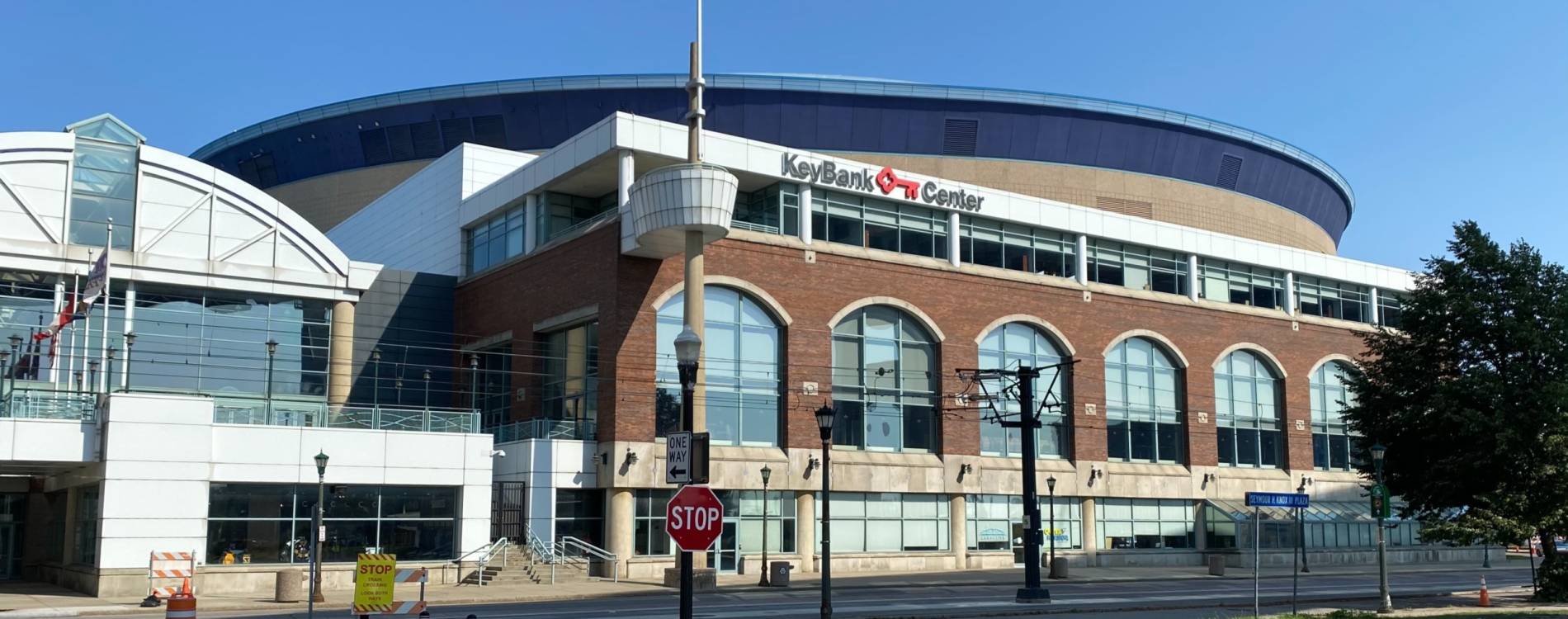 Exterior of KeyBank Center in Buffalo