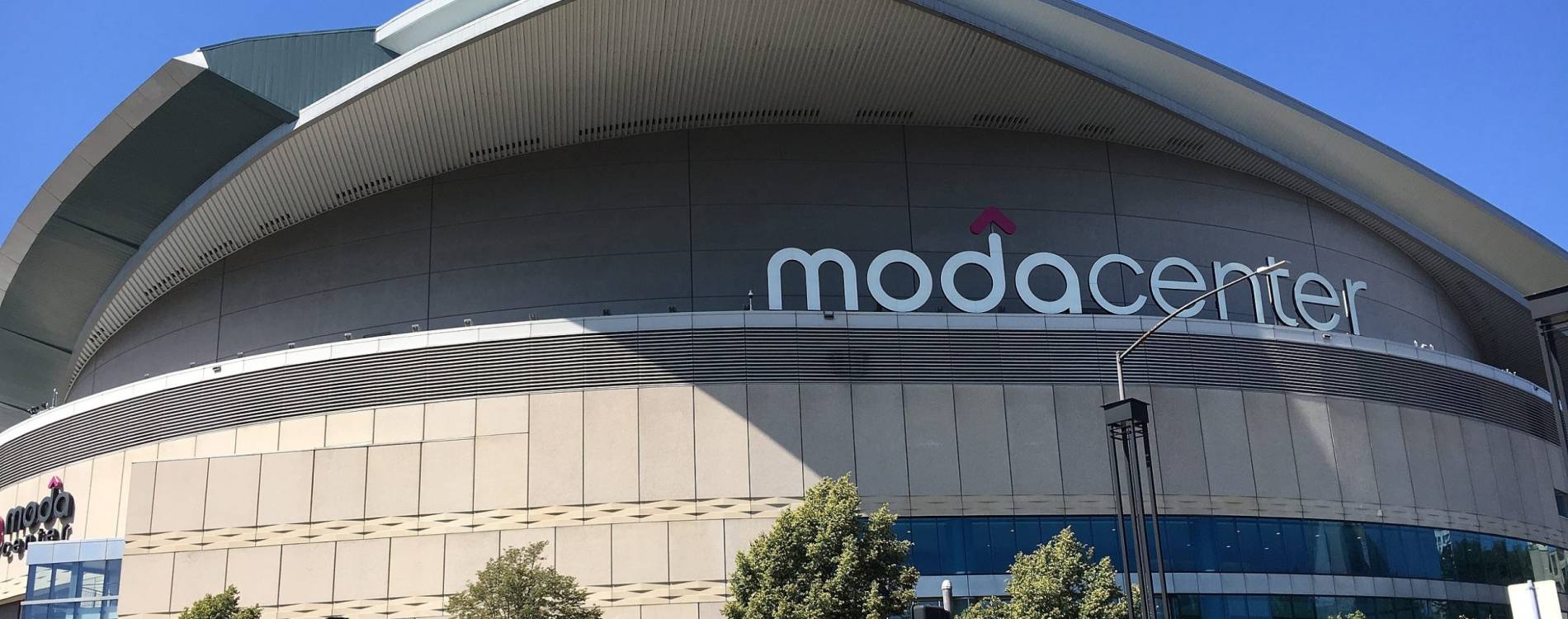 Exterior view of the Moda Center in Portland
