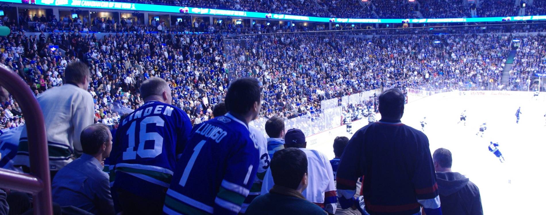 Fans at a Vancouver Canucks game