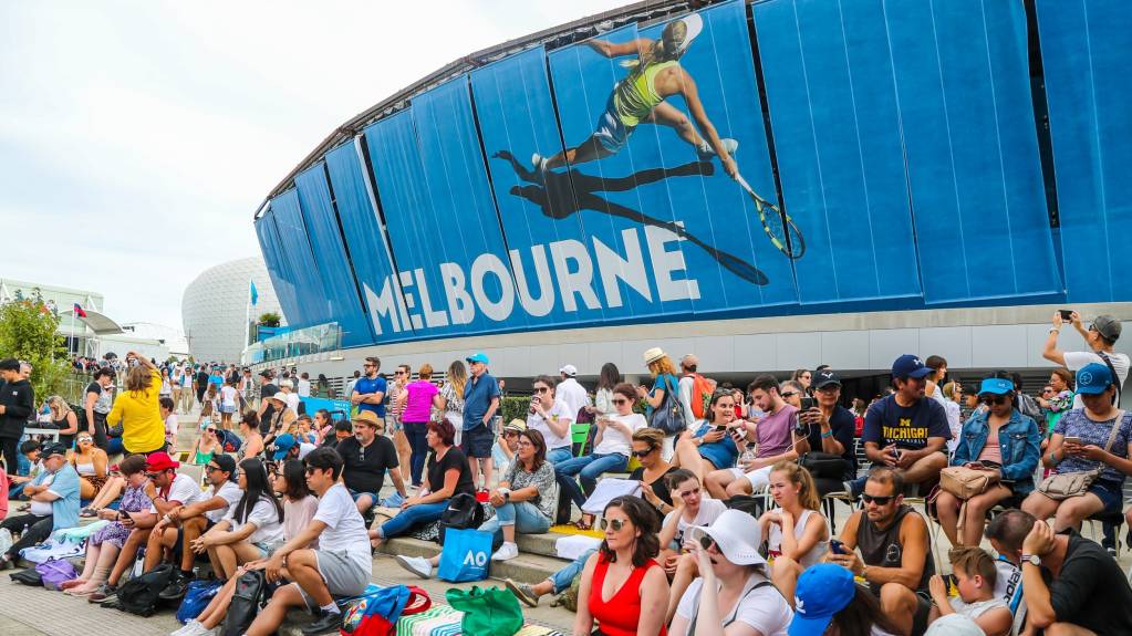 Fans at the Australian Open