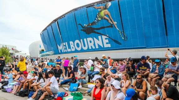 Fans at the Australian Open