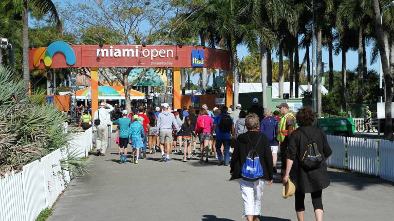 Fans at the Miami Open