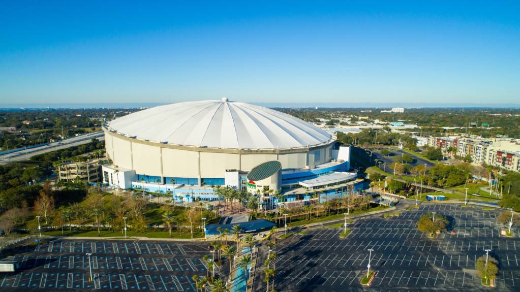 Fans can expect a raucous atmosphere inside Tropicana Field, MLB's last non-retractable dome, for the Rays' series with the Blue Jays.