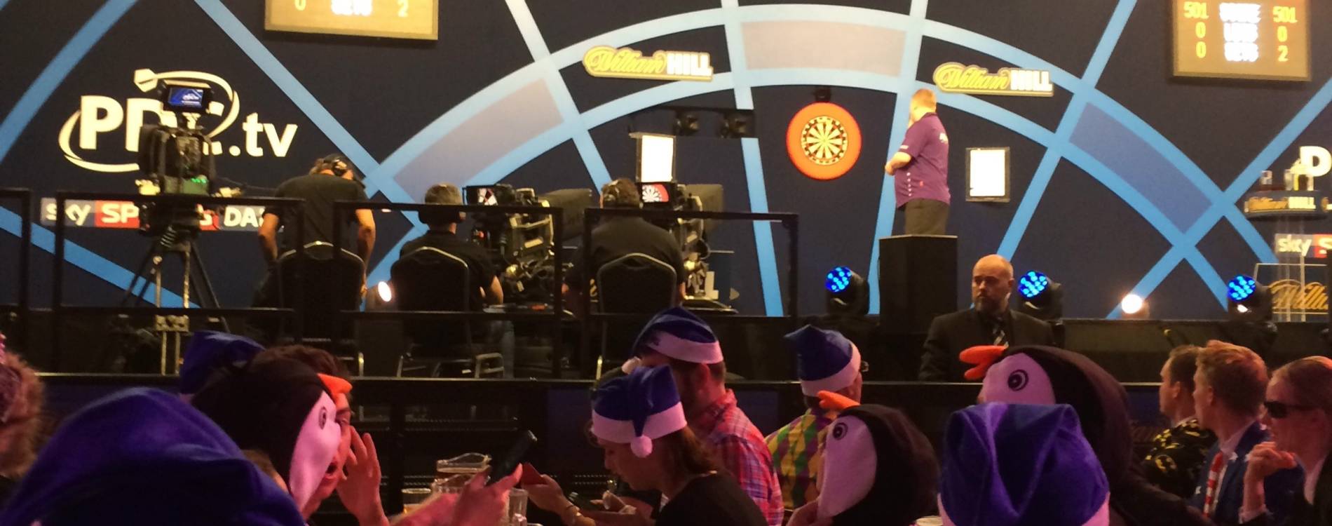 Fans enjoy the action at the World Darts Championship