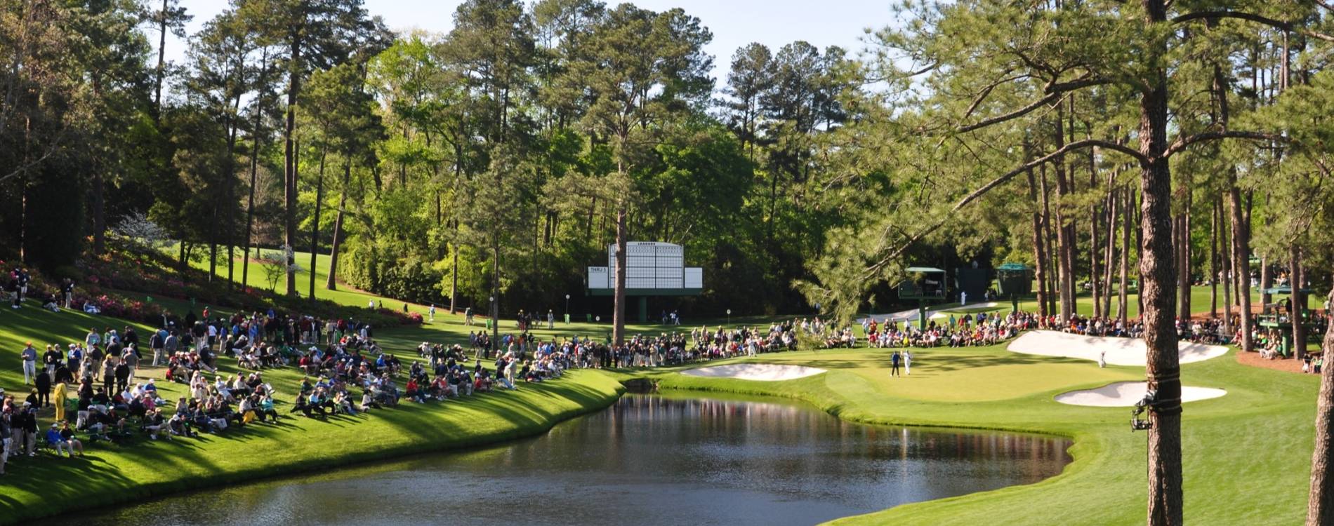 Fans gather at Augusta National to watch The Masters