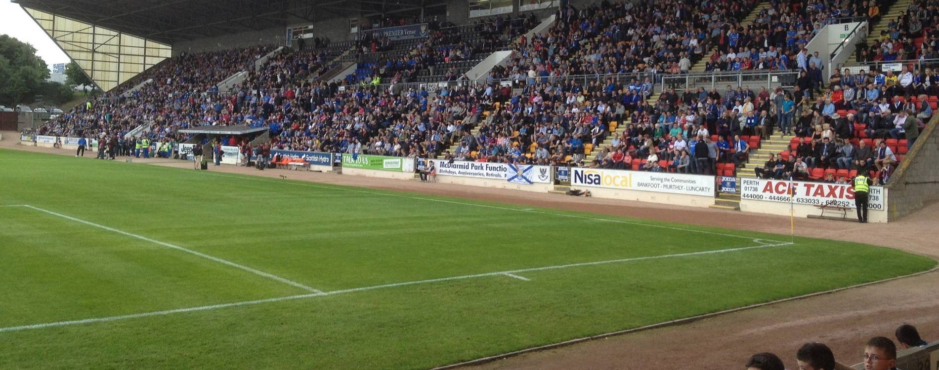 Fans watch on at McDiarmid Park