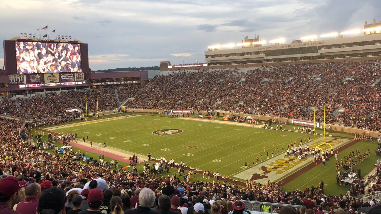 Field Level Florida State Seminoles Football vs Clemson Tigers