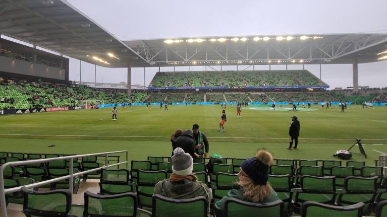 Field Seats are as close to the pitch as can be