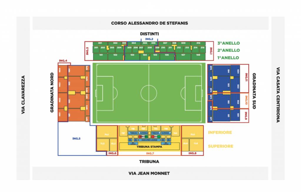 Stadio Luigi Ferraris (Marassi) Map