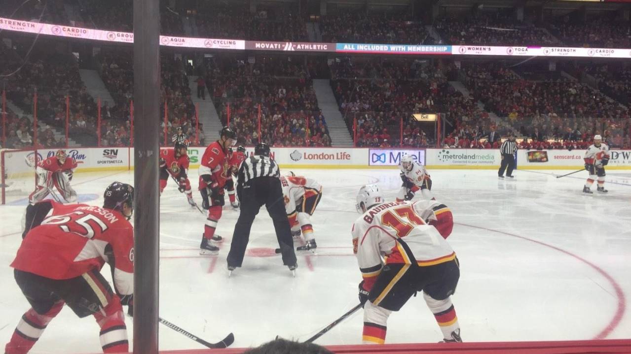 Glass seats in Section 118 at Canadian Tire Centre