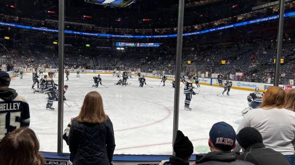 Glass seats in Section 121 at Nationwide Arena