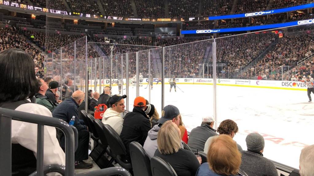 Glass seats in Section 16 at T-Mobile Arena