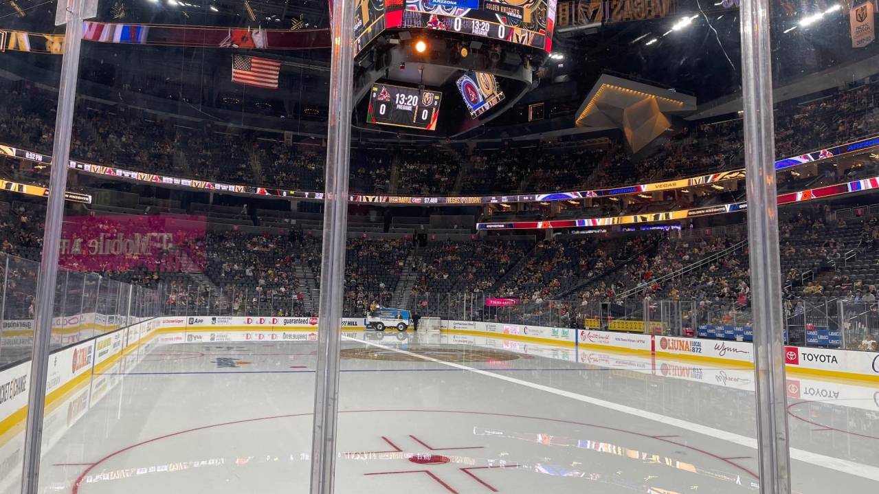 Glass seats in Section 19 at T-Mobile Arena