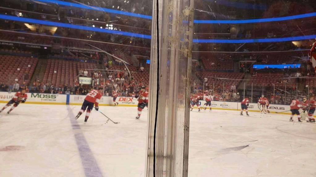 Glass Section 117 Front Row at FLA Live Arena