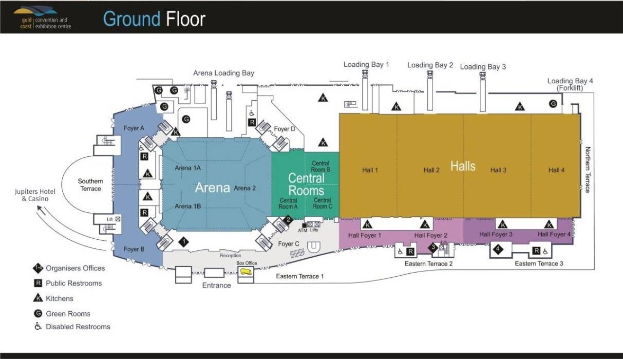 Gold Coast Convention and Exhibition Centre Map