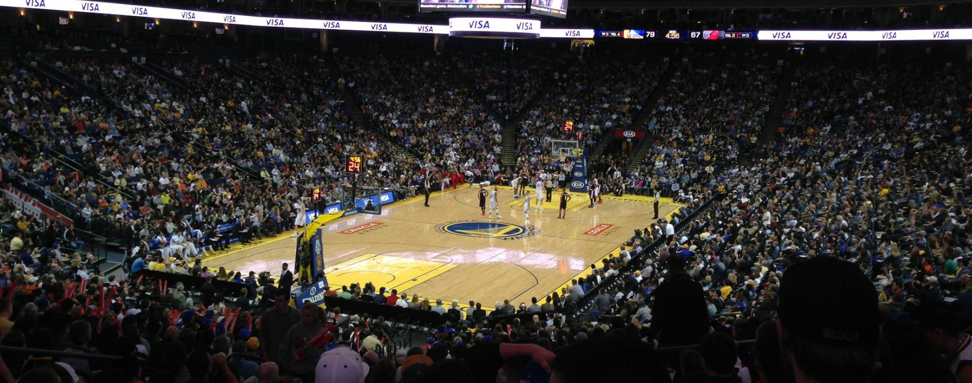 Golden State playing the Portland Trail Blazers
