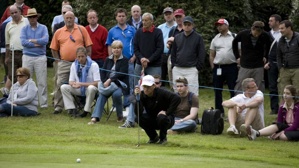 Golf fans can sometimes get very close to the action on the DP World Tour