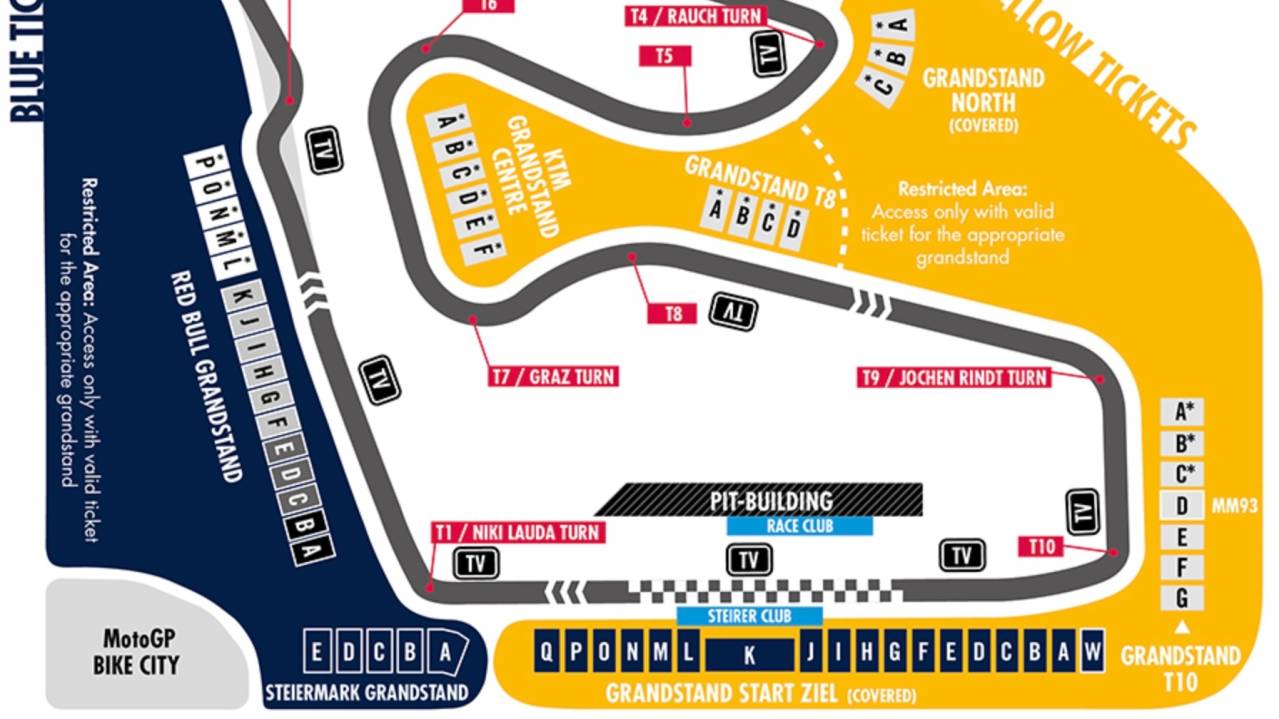 Grandstand map