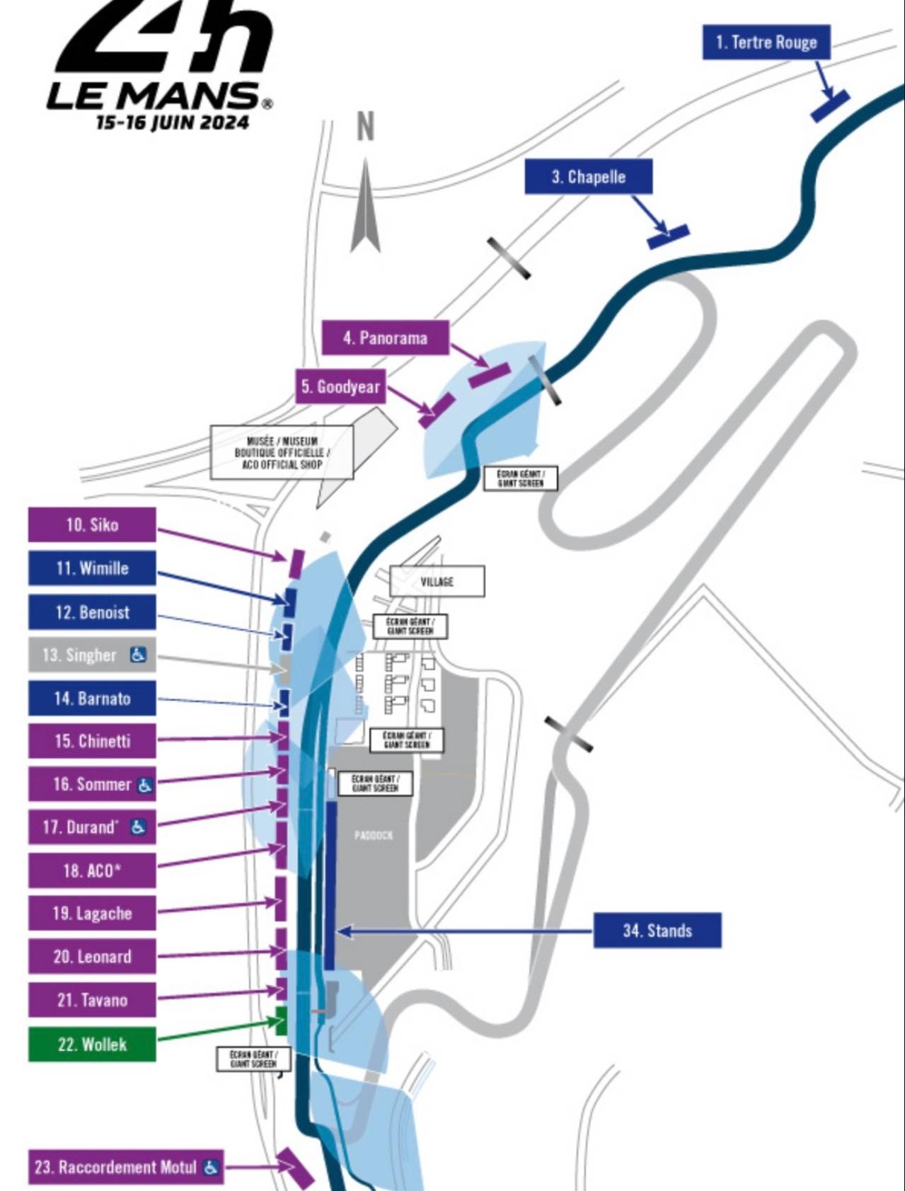 Le Mans Circuit Map
