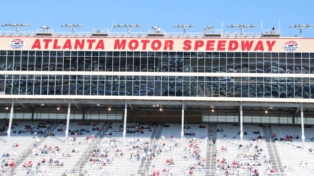 Grandstand seating at Atlanta Motor Speedway